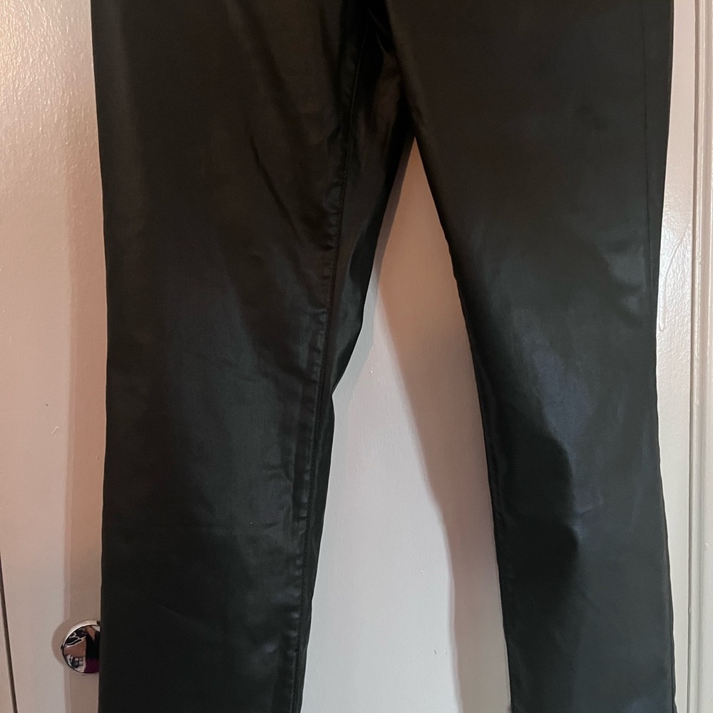 White House Black Market Men's Slim Faux Leather Jeans in Black - Picture 16 of 16